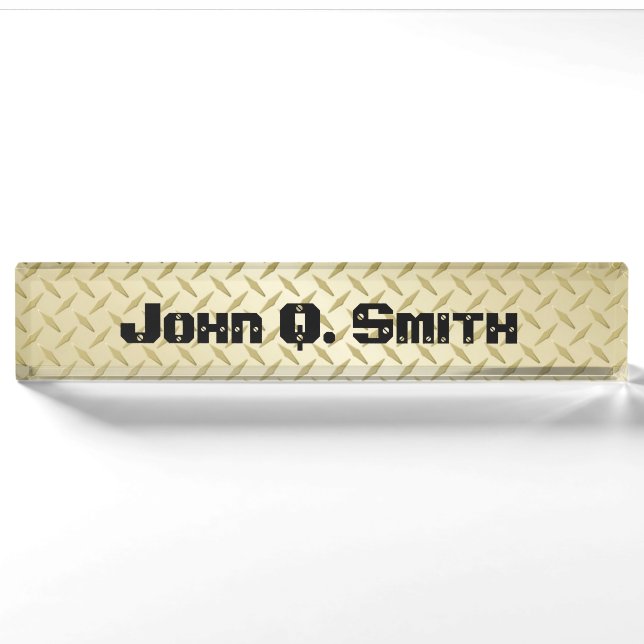 Personalisiertes Golddiamant-Platten-Nummernschild Namensplakette (Vorderseite)