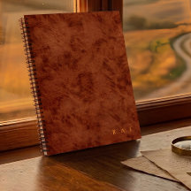 Personalisiertes Golden Amber Monogramm Notizbuch