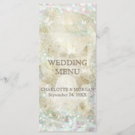 Personalisiertes Golden Funkelnd Rustic Wedding Me Menükarte