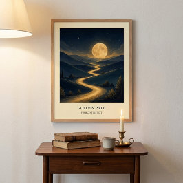 Personalisiertes Golden Path Kunstposter Poster