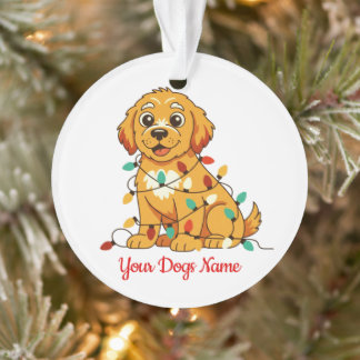 Personalisiertes Golden Retriever-Acrylolrnament Ornament