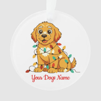 Personalisiertes Golden Retriever-Acrylolrnament Ornament