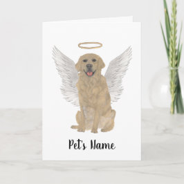 Personalisiertes Golden Retriever Beileid Memorial Karte