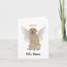 Personalisiertes Golden Retriever Beileid Memorial Karte