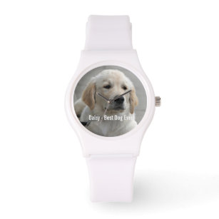 Personalisiertes Golden Retriever Hund Foto und Na Armbanduhr