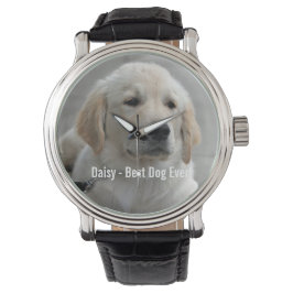 Personalisiertes Golden Retriever Hund Foto und Na Armbanduhr