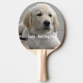 Personalisiertes Golden Retriever Hund Foto und Na Tischtennis Schläger