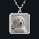 Personalisiertes Golden Retriever Hund Foto und Na Versilberte Kette<br><div class="desc">Personalisieren Sie diesen Golden Retriever Dog-Sake mit dem Foto und dem Namen Ihres Hundes oder Welpenhundes (oder dem Foto/Namen eines anderen Haustiers oder einer Person). Im Text steht "Bester Hund je" oder fügen Sie Ihren eigenen Text hinzu - Wir Liebe Daisy (der Name Ihres Hundes), Hundes Geburtstag oder Tag der...</div>