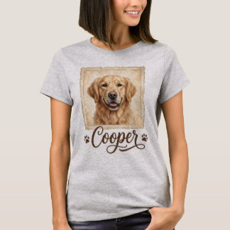 Personalisiertes Golden Retriever-Hundenamens-T-Sh T-Shirt
