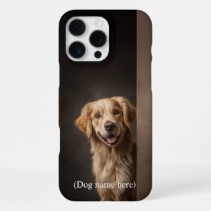 Personalisiertes Golden Retriever-Porträt iPhone 16 Pro Max Hülle