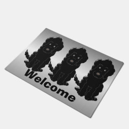Personalisiertes Goldendoodle-Doodle-Design Fußmatte