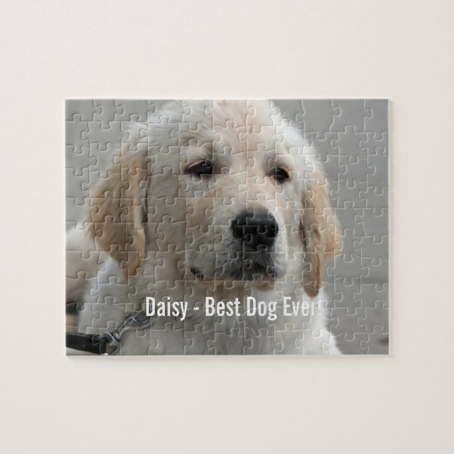 Personalisiertes goldener Retriever-HundeFoto und (Horizontal)