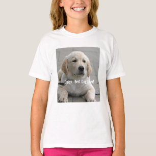 Personalisiertes goldener Retriever-HundeFoto und T-Shirt