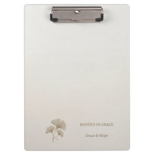 Personalisiertes Goldenes Ginkgoblatt mit individu Klemmbrett