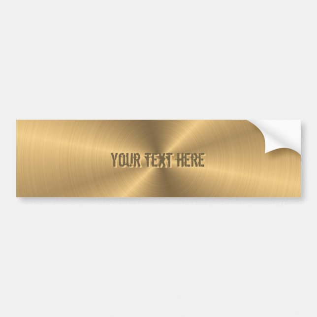 Personalisiertes Goldmetallische Autoaufkleber (Vorne)