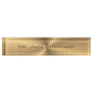 Personalisiertes Goldmetallische Namensplakette