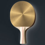 Personalisiertes Goldmetallische Tischtennis Schläger<br><div class="desc">Fühlen Sie sich frei,  den Entwurf entsprechend Ihren eigenen Präferenzen zu ändern. Sie können den Entwurfsstandort,  die Orientierung,  die Hintergrundfarben und die Größe ändern. Auch Sie addieren möglicherweise Ihren eigenen Text oder Slogan-Set sein Schriftart,  Standort und Größe,  alle,  um das entscheidende persönliche Geschenk für Sie und Ihre geliebten herzustellen.</div>
