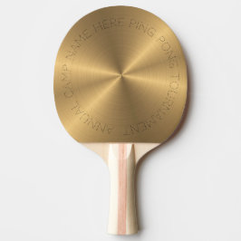 Personalisiertes Goldmetallische Tischtennis Schläger
