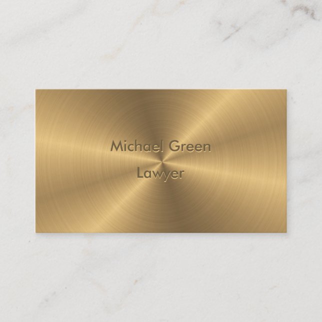 Personalisiertes Goldmetallische Visitenkarte (Vorderseite)
