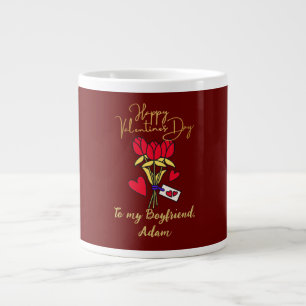 personalisiertes Goldpaar Jumbo-Tasse