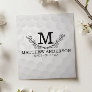 Personalisiertes Golf Ball Muster Name Monogramm A