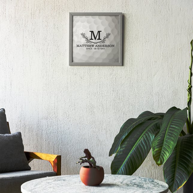 Personalisiertes Golf Ball Muster Name Monogramm A Fotodruck (Von Creator hochgeladen)