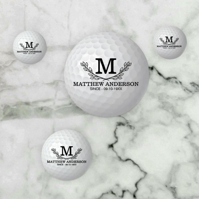 Personalisiertes Golf Ball Muster Name Monogramm A Konfetti (Von Creator hochgeladen)