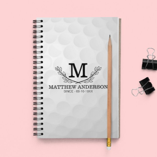 Personalisiertes Golf Ball Muster Name Monogramm A Planer (Von Creator hochgeladen)