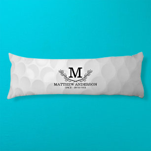 Personalisiertes Golf Ball Muster Name Monogramm A Seitenschläferkissen