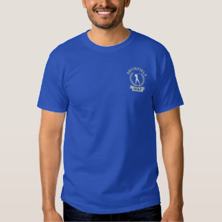 Personalisiertes Golf-Emblem mit Lorbeer-Blätter Besticktes T-Shirt