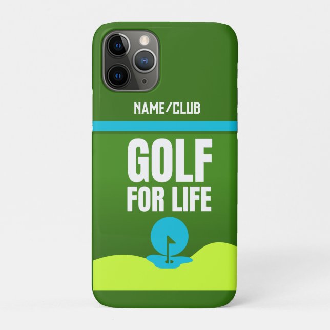 Personalisiertes "Golf für das Leben" iPhone Case (Rückseite)