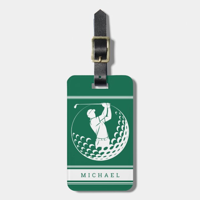 Personalisiertes Golf  Gepäckanhänger (Vorderseite vertikal)