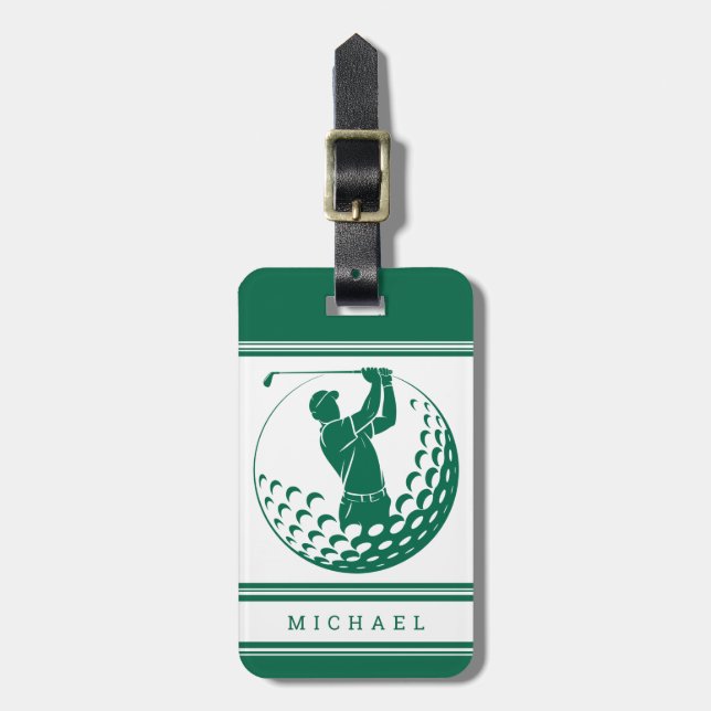 Personalisiertes Golf Gepäckanhänger (Vorderseite vertikal)