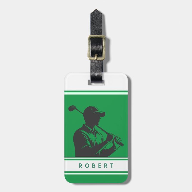 Personalisiertes Golf Gepäckanhänger (Vorderseite vertikal)