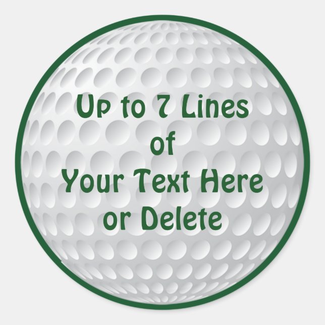 Personalisiertes Golf Party versorgt GOLF STICKERS (Vorderseite)