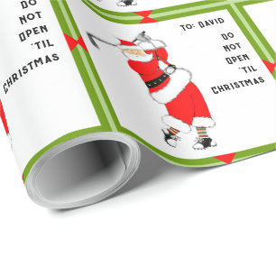 Personalisiertes Golf-Weihnachtsgeschenk Geschenkpapier