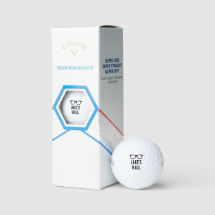 Personalisiertes Golfball-Set mit Brillen-Logo Golfball