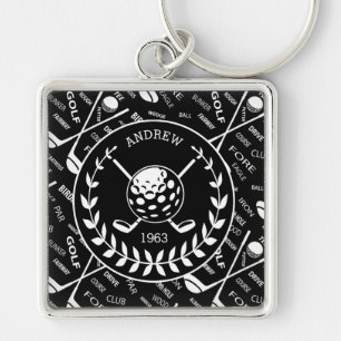 Personalisiertes Golfer-Logo Schlüsselanhänger