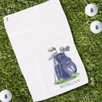 Personalisiertes Golfer Navy Blau Monogramm