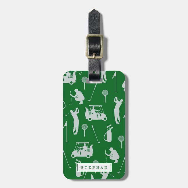 Personalisiertes Golfgepäcketikett Gepäckanhänger (Vorderseite vertikal)