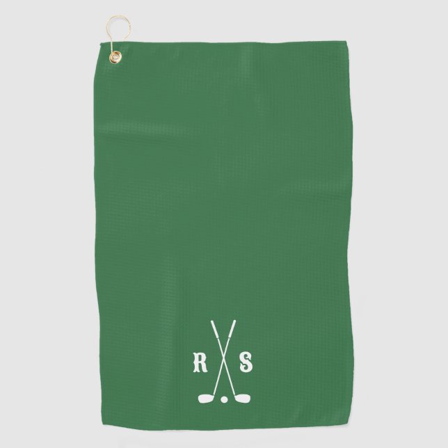 Personalisiertes Golfgeschenk mit Anfangsbuchstabe Golfhandtuch (Vorderseite)