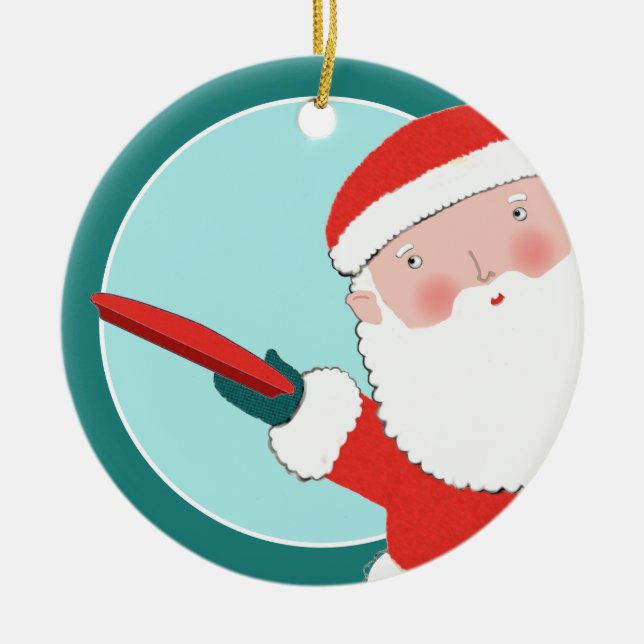 personalisiertes Golfkollektiv Keramik Ornament (Vorne)