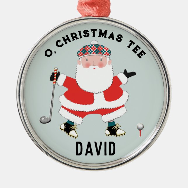 Personalisiertes Golfkollektiv Ornament Aus Metall (Vorne)