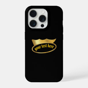 Personalisiertes gotisches goldenes Kronen-Handyhü iPhone 15 Pro Hülle