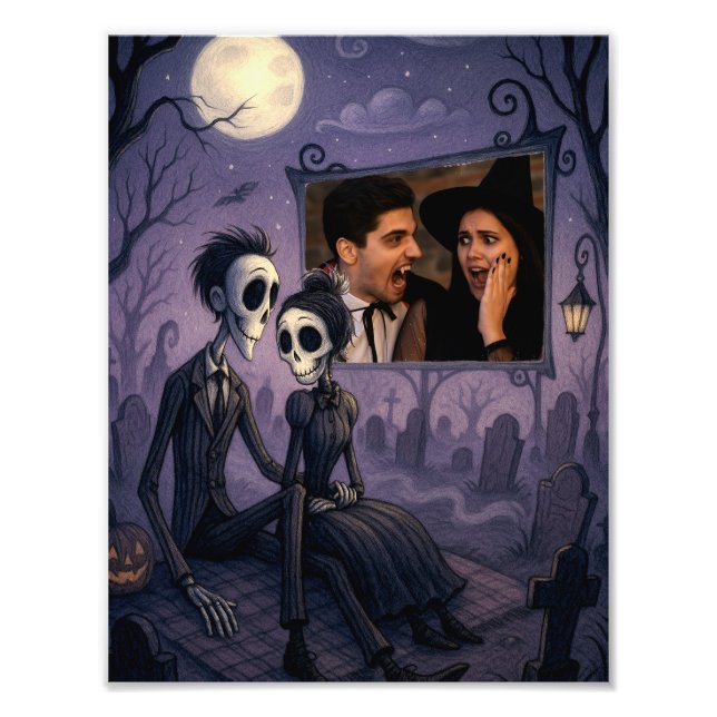Personalisiertes gotisches Halloween-Foto Fotodruck (Vorne)