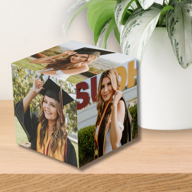 Personalisiertes Graduate Keepake Abschluss Foto Würfel (Personalized Graduate Keepsake Graduation Photo cube)