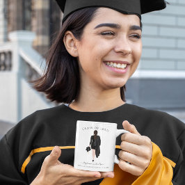 Personalisiertes Graduate Watercolor Girl Kaffeetasse