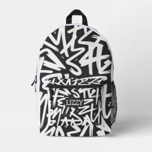 Personalisiertes Graffiti-Namen-Muster — Individue Bedruckter Rucksack
