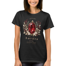 Personalisiertes Granat-Geburtsstein-Shirt