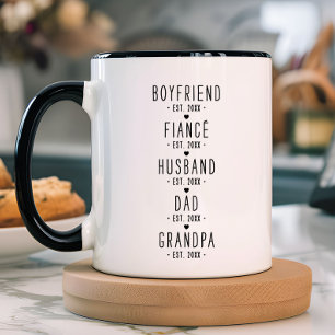 Personalisiertes Grandpa-Meilenstein-Geschenk Tasse